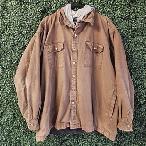 Mens XL Vintage Dickies Canvas Quilted Lined Jacket With Hood